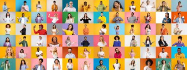 Çeşitli geçmişlerden gelen birden fazla kişi değişik ifadeler sergiliyor ve renkli arkaplanlara karşı pozlar veriyor. Bu koleksiyon günlük hayatımızdaki çeşitliliğin güzelliğini vurgular..