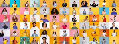 Canlı bir koleksiyonda, çeşitli bireyler gülümseyen ve hareketli arkaplanlara karşı çeşitli faaliyetlerde bulunan bir grup insan sergileniyor. Bu set çeşitli yaşam tarzlarını ve birliği kutlar..