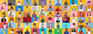 Canlı bir kolaj, her biri eşsiz duygular ve jestler ifade eden farklı geçmişlerden gelen farklı insanları gösteriyor. Bu koleksiyon çeşitliliğin ve yaşam tarzının güzelliğini vurgular.