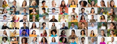 Gülümseyen ve neşe ifade eden, günlük hayattaki çeşitliliğin güzelliğini vurgulayan çeşitli bireylerden oluşan canlı bir koleksiyon. Her insan, insan ilişkilerinin zengin duvar halısına eklenir..