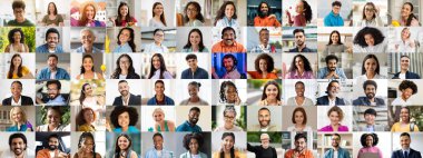 Çeşitli bireylerin neşeli bir çeşitliliği, çeşitli geçmiş ve ifadeler sergiliyor. Yüzler canlı bir yaşam tarzını yansıtıyor. Renkli bir portre koleksiyonu içinde birliğin altını çiziyor..