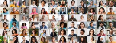 Bu koleksiyonda, her biri eşsiz mutluluk ifadeleri sergileyen çok ırklı bir grup neşeli insan sergileniyor. Çeşitliliği ve toplumu canlı bir ortamda kutlamak için bir araya gelirler..