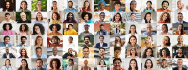 Canlı bir koleksiyonda çeşitli kültürleri ve geçmişleri temsil eden farklı yüzler sergileniyor..