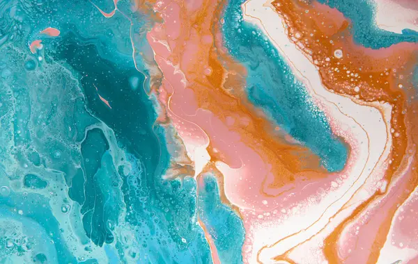 Üzerinde altın tozu olan mavi boya. Biçim mermer, arkaplan, duvar kağıdı girdaplarını içerir