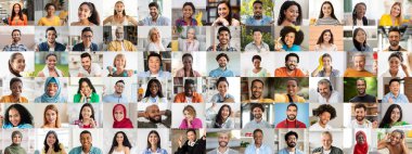 Bu canlı kolaj, farklı geçmişlere sahip farklı bireylerin birlikte neşeli anları paylaştıklarını gösteriyor. Her yüz, çağdaş yaşamda benzersiz bir mutluluk ve toplum duygusu sergiliyor..