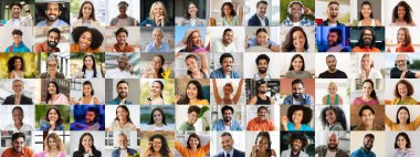 Çeşitli yüzlerden oluşan mutlu bir koleksiyon, çok ırklı geçmişlerin güzelliğini gözler önüne seriyor. Her insan neşe ve pozitiflik yayar, çeşitlilikteki birliği ve ortak yaşam tarzını kutlar..