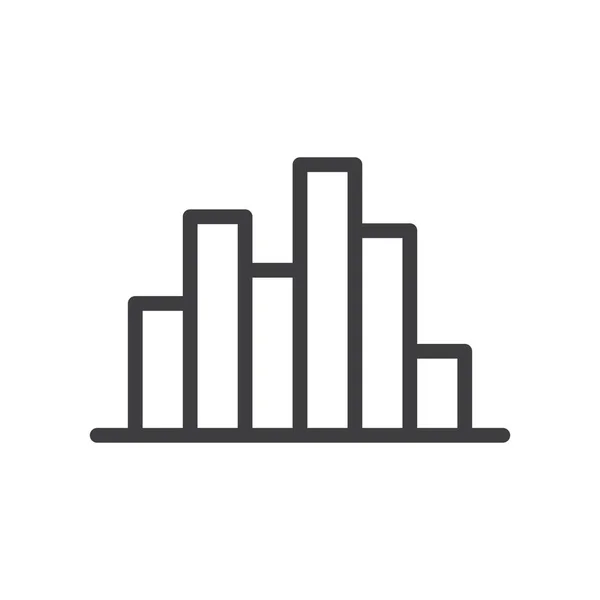 Statistik Bars Grafisk Linje Vektor Ikonen — Stock vektor