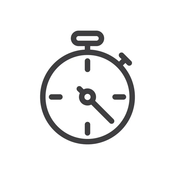 Stopwatch Speed Timer Line Vector Icon — Stock Vector