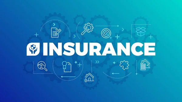 Insurance Concept Vector Website Header Banner — Stock Vector