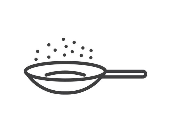 Frying Pan Isolated Vector Icon — Stock Vector
