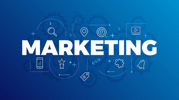 Marketing Concept Vector Website Header Banner