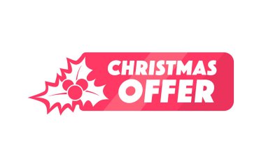  Christmas Offer Shopping Vector Label