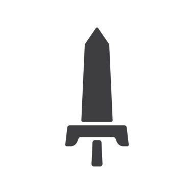  Kılıç İzole Edilmiş Düz Vektör Simgesi