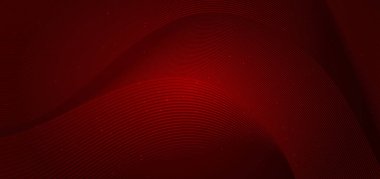 Kırmızı arkaplan ve desen üzerinde soyut arka plan yatay dalga çizgileri tasarımı ve deseni. Reklam, poster, şablon, iş sunumu için kullanabilirsiniz. Vektör illüstrasyonu