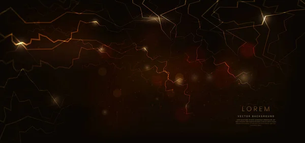 Lightning Light Effect Background Dark Brown Background Lighting Explosion Sparkle — Image vectorielle