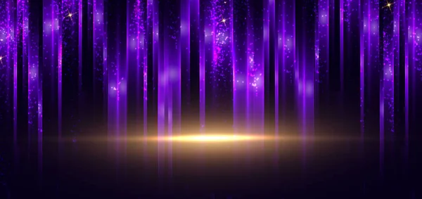 Des Lignes Lumineuses Violettes Luxe Avec Effet Éclairage Scintillent Sur — Image vectorielle