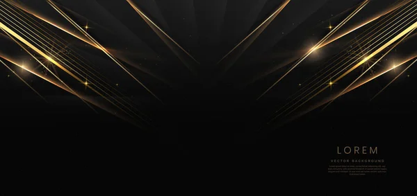 Абстрактний Елегантний Чорний Фон Ефектом Золотого Освітлення Іскри Розкішний Дизайн — стоковий вектор