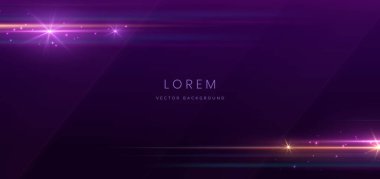 Işıklandırma efektli fütürist mor arka plan. Hızlı hareket kavramı. Vektör illüstrasyonu