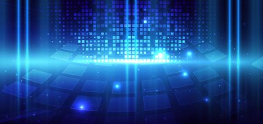 Fütürist kare şekilli dijital element. Bu yüzden arka plan dijital iletişim veri teknolojisi. Vektör illüstrasyonu 