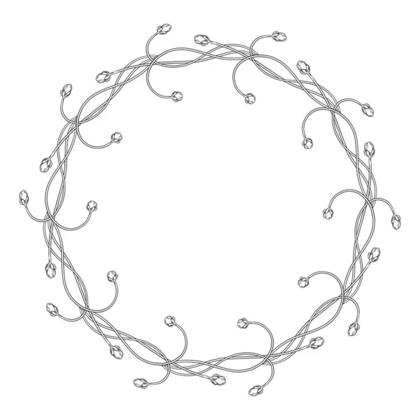 Графічна Квіткова Композиція Квіти Маків Вінок — стоковий вектор