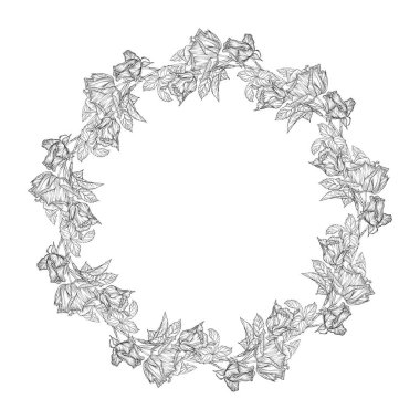 Gül çiçekleri çelengi. Gül. Romantik kompozisyon. gül