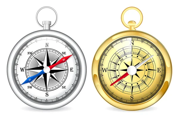 Set Wind Rose Compass Marine Isolated Nautical Navigation Sail Symbols — ストックベクタ