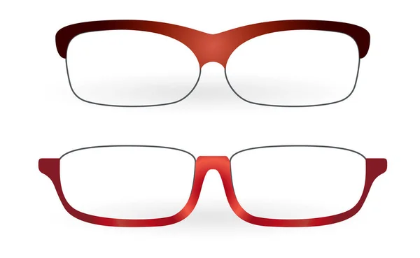 Beyaz Arkaplanda Izole Edilmiş Gerçekçi Gözlük — Stok Vektör