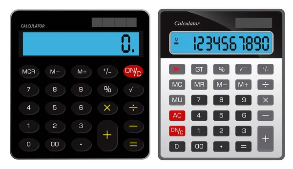 Set Van Realistische Calculator Business Accounting Geïsoleerd Calculator Voor Financiën — Stockfoto