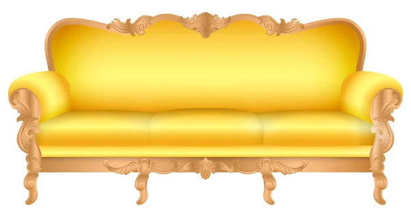 Set Luxury Throne Chair Golden Colored Isolated Red Wedding Chair — Stock Photo, Image
