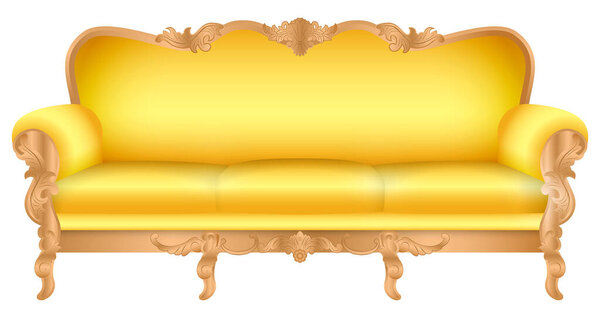 набор роскошный трон стул золотого цвета изолированные или красный свадебный стул королевский золотой. 3D Render