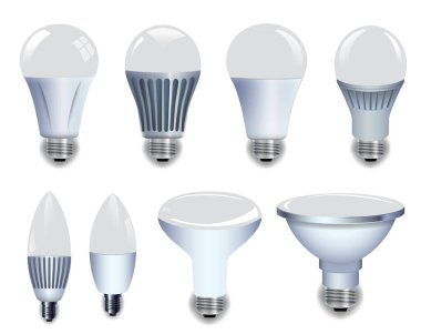 Gerçekçi Akıllı Karı LED sahne ışıkları izole edildi. 3B Görüntü