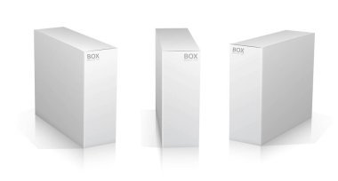 Süper Gerçekçi Beyaz Kutu Model Çizim Dizaynı izole edildi 