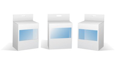 Süper Gerçekçi Beyaz Kutu Model Çizim Dizaynı izole edildi 
