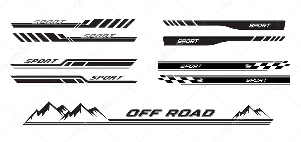 4x4 Off-Road Adventure Logo Set for Automotive and Sport Use