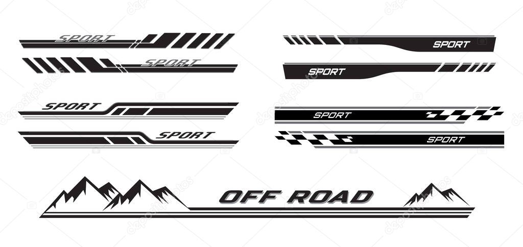 4x4 Off-Road Adventure Logo Set for Automotive and Sport Use