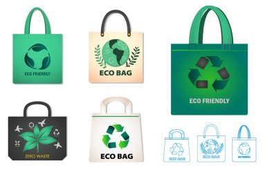 Sürdürülebilir Süpermarket Tanıtımları İçin Çevre dostu Alışveriş Torbaları Tanıtımını Ayarla