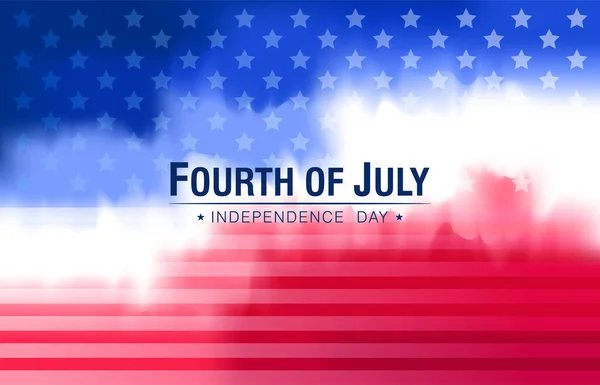 7月4日のお祝いのための愛国的な活気あるグラデーションの赤 白と青の背景 — ストックベクタ