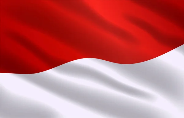 Indonesia Menandai Latar Belakang Putih Merah Dengan Salinan Spasi Untuk - Stok Vektor