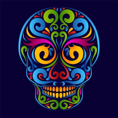 Şeker Kafatası, Ölü Kafatası Günü veya Dia de los Muertos Meksika şeker kafatası taşıyıcısı