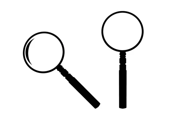 Two Zoom Icons Magnifying Glass Illustration Isolated Background — Stockfoto
