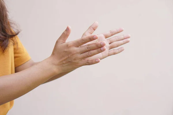 stock image Asian women applaud admire success