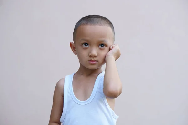 stock image Asian boy having itchy face