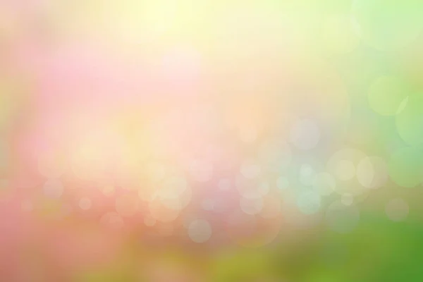 Blur Κύκλο Bokeh Πράσινο Φόντο Φύλλων Θολή Κίτρινα Φύλλα Ακτίνες — Φωτογραφία Αρχείου