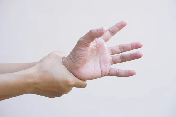 Asian Woman Having Hand Numbness — Stock Photo, Image