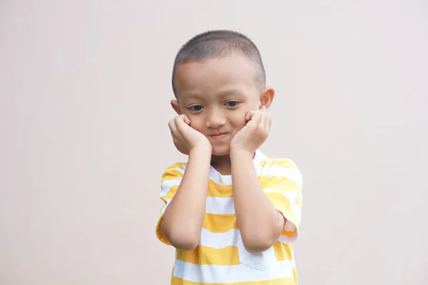 Boy Having Itchy Skin His Face — Stock Photo, Image