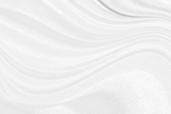 Texture Sfondo Pattern Sfondo Tessuto Bianco Astratto Con Onde Morbide Foto Stock