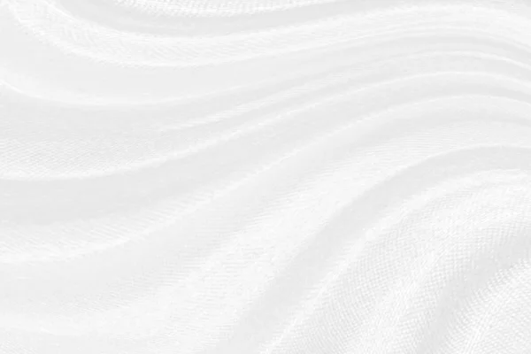 白布背景 有柔软的波浪 很适合服装或西服 需要透明度和流畅性 — 图库照片