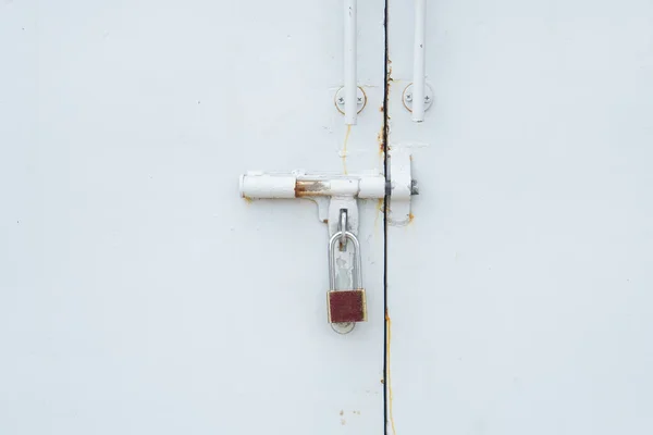 stock image door was locked with a key.