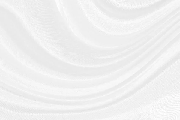 Spokojna Elegancja Częste Fale Białej Tkaniny Tworzenie Minimalistyczne Tło Artystyczne — Zdjęcie stockowe