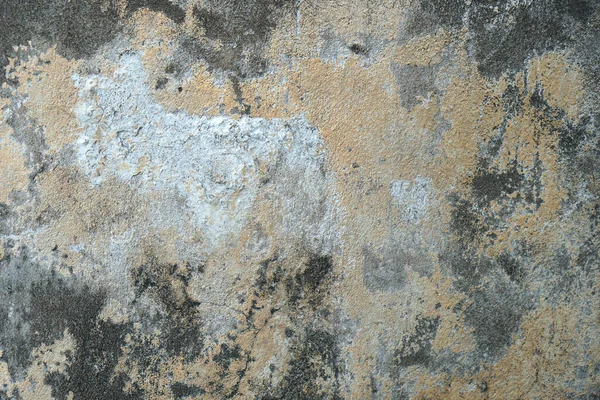 Vintage Versleten Cement Vloer Met Gekleurde Verf Mos Plakken Een — Stockfoto